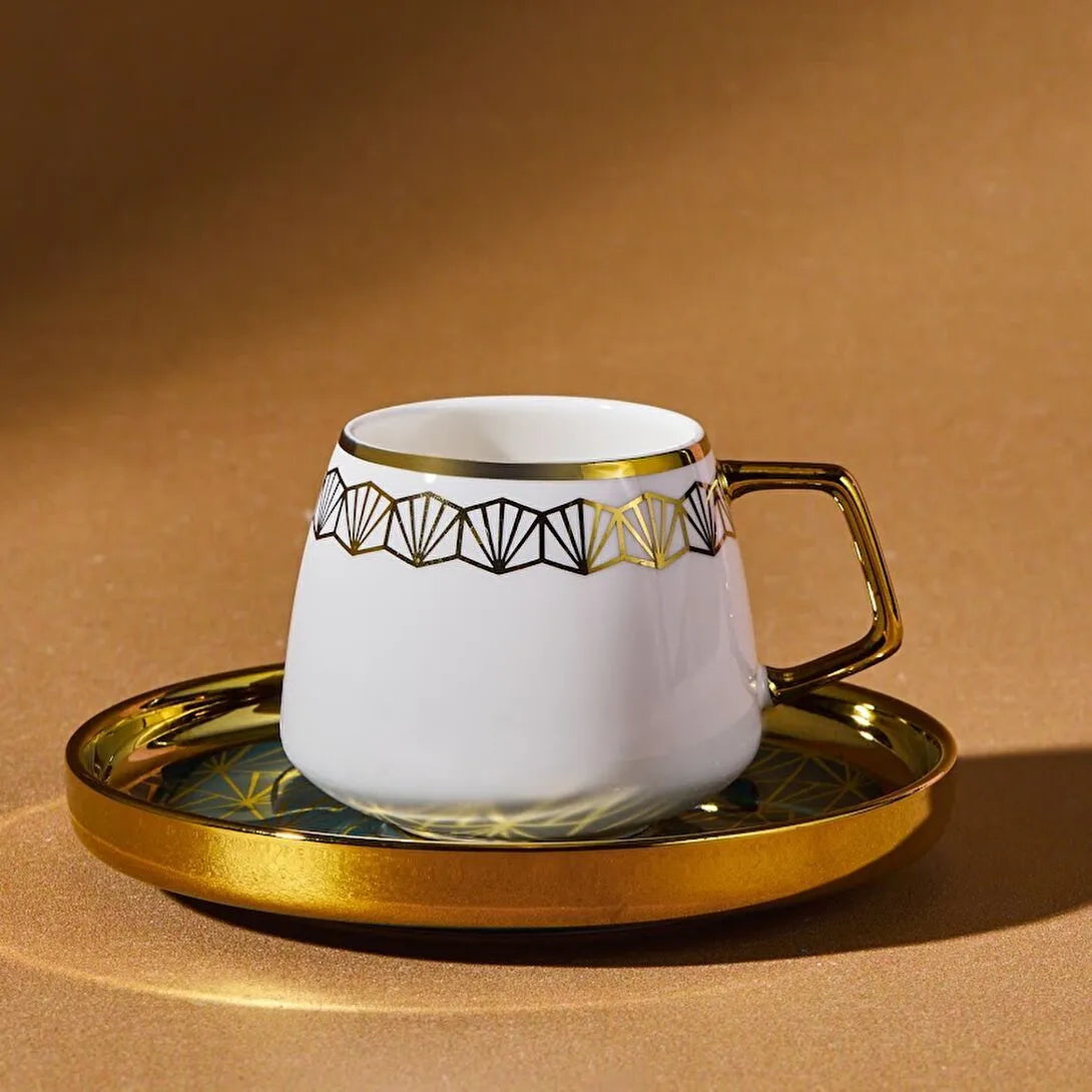 Karaca Verde 6-Piece Coffee Cup Set 100 ml -Green