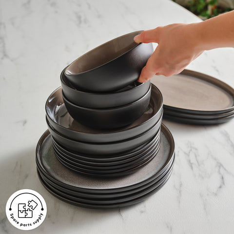 Karaca Earth Collection Mercure Reactive Glaze 59-Piece Dinner Set -Multicolor