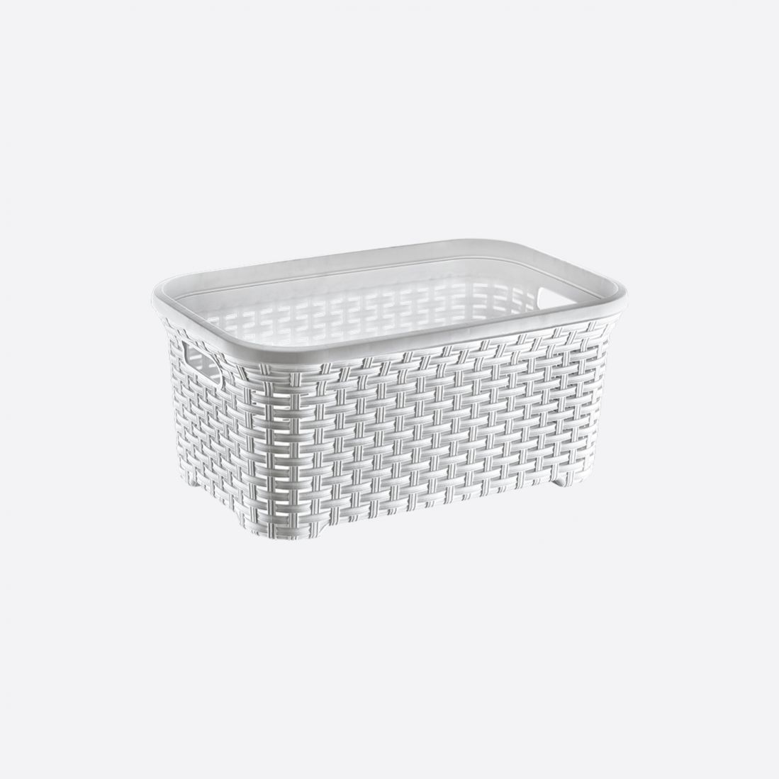 Dunya 35 L Rattan Basket - White