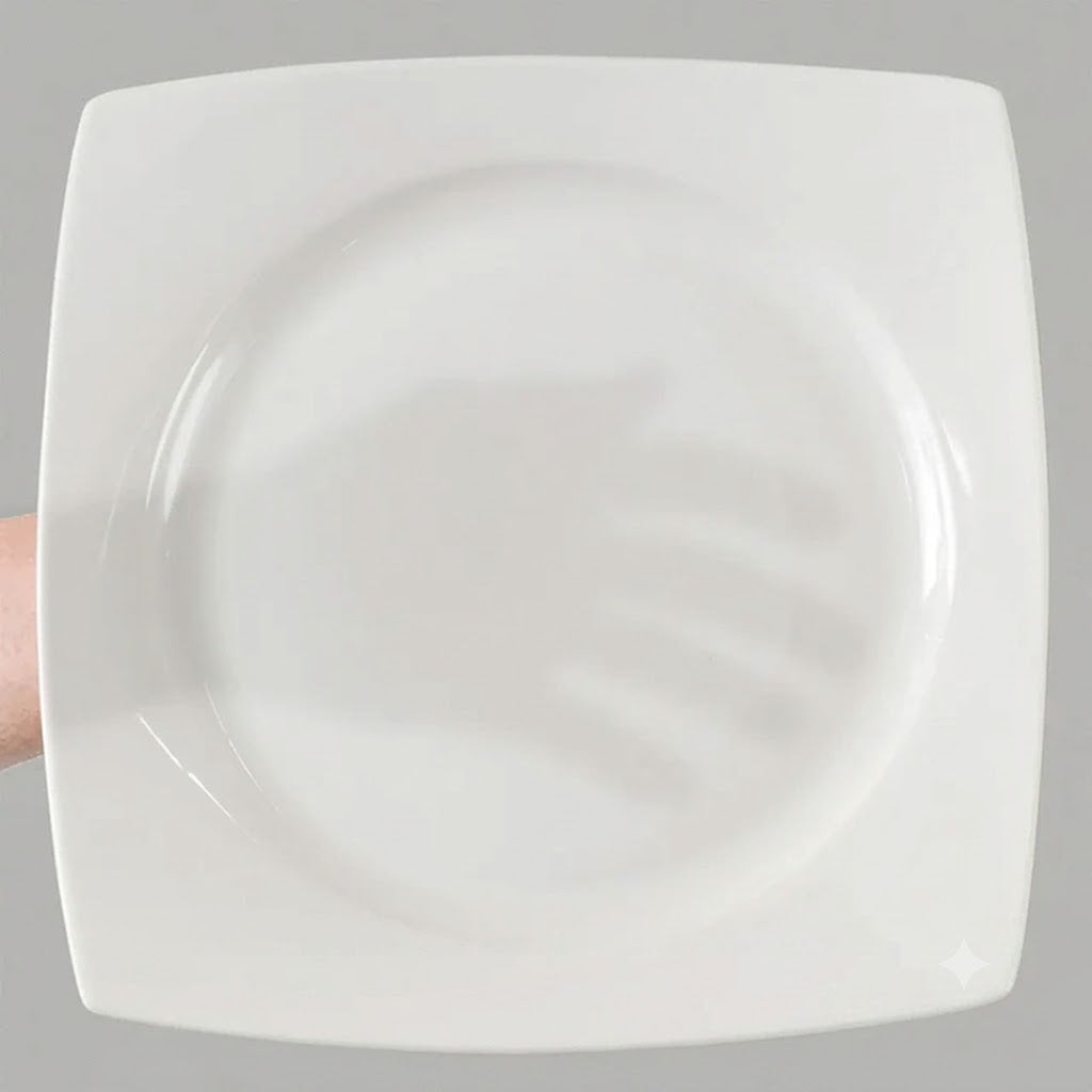 Karaca Square Bone China Jamie 52-Piece Dinner Set for 12 People -White