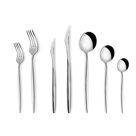 Karaca New Porto Elegance 84 Piece 18/10 Stainless Steel Cutlery Set - Silver