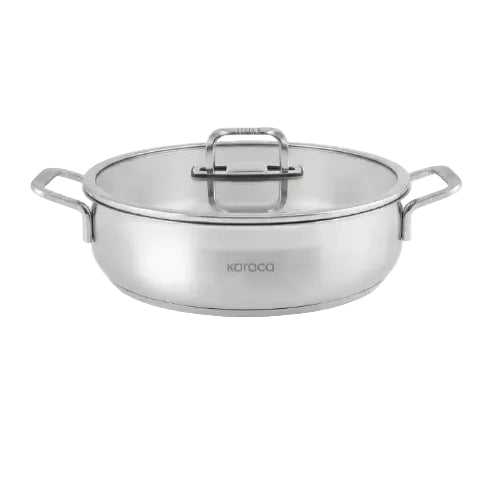 Karaca Surmene Stainless Steel Law Pot Induction Based- Silver