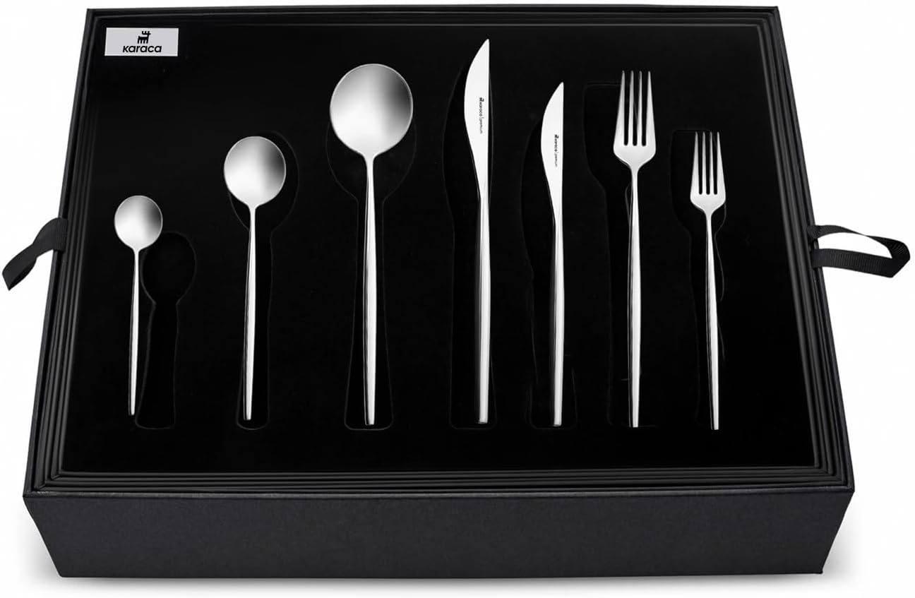 Karaca Mild Premium 84 Pieces Cutlery Set 18/10 Stainless Steel - Silver