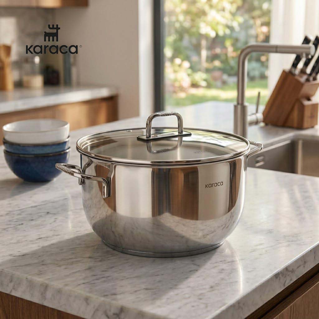 Karaca Emirgan pot Stainless Steel 18/10 Induction 18 cm - Silver