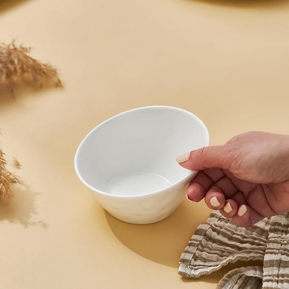 كاراجا طقم عشاء فاين بورسلين 25 قطعة - ابيض