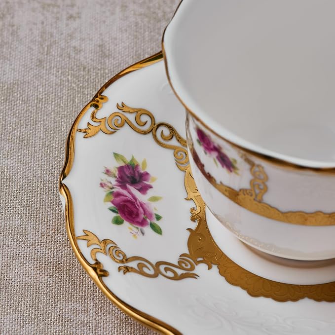 كاراجا  إليزابيث طقم فنجان قهوة 6قطع سعه 90مل - ابيض