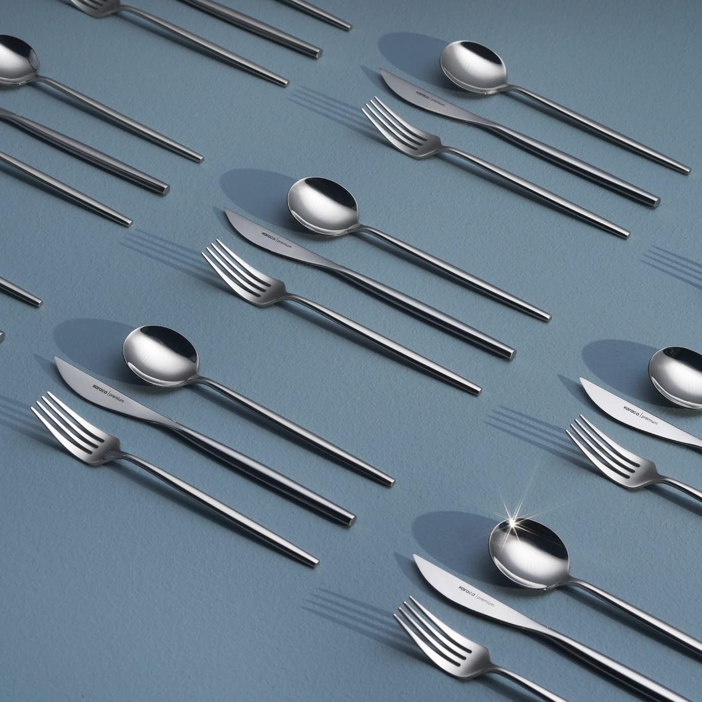 Karaca Mild Premium 84 Pieces Cutlery Set 18/10 Stainless Steel - Silver
