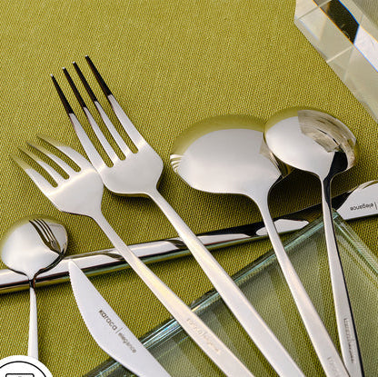 Karaca New Porto Elegance 84 Piece 18/10 Stainless Steel Cutlery Set - Silver