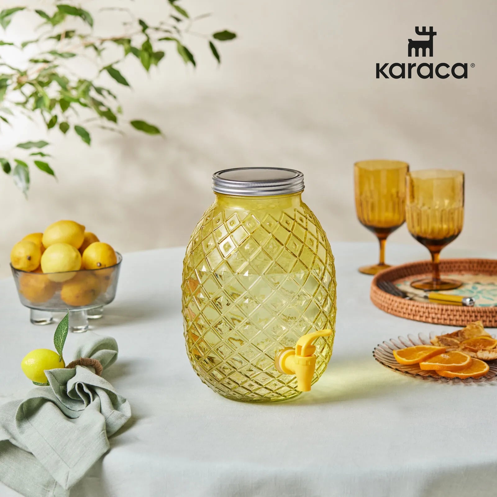 كاراجا ديسبنسر بغطاء 4650مل - اصفر