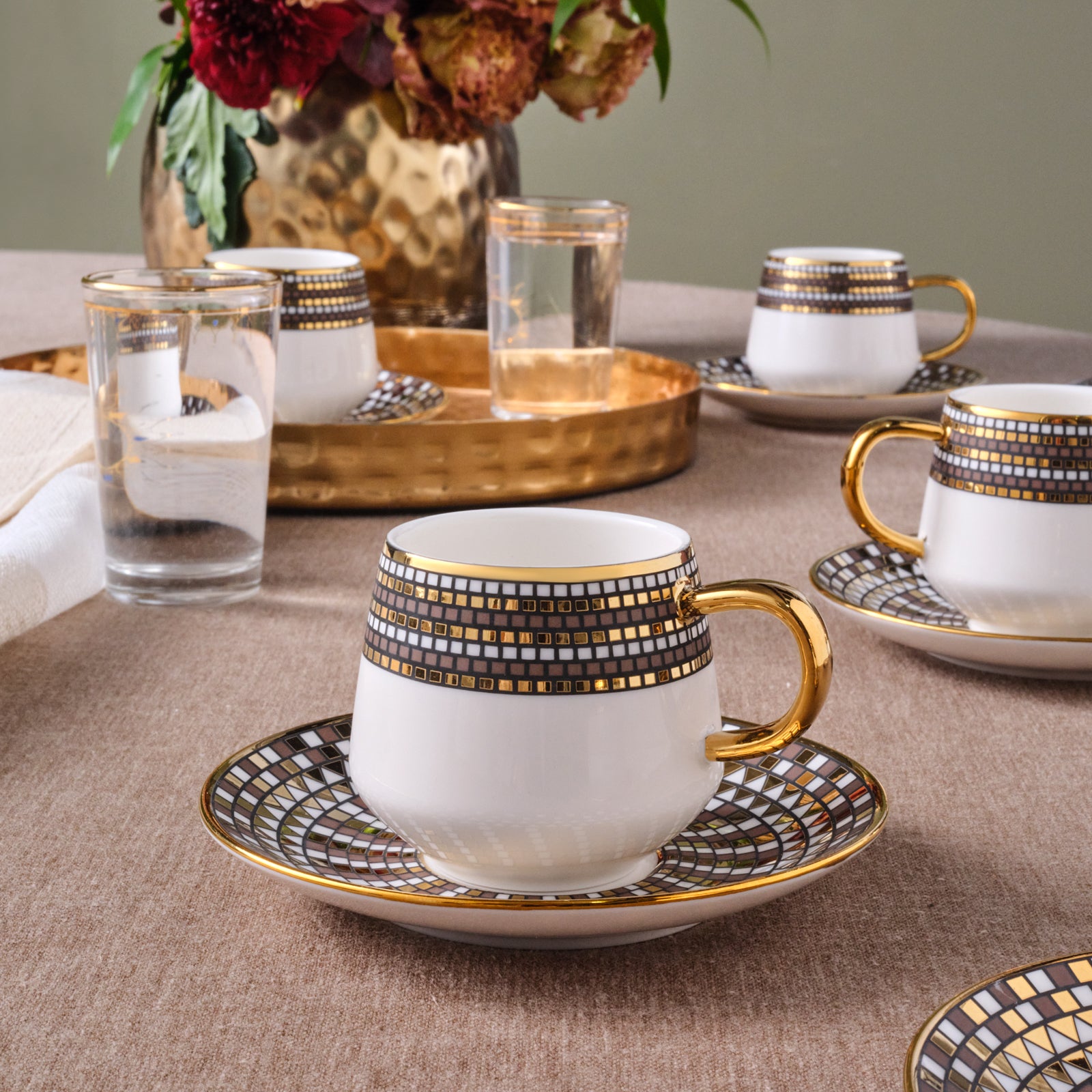 Karaca Belgin 6-Piece Coffee Cup Set 90 ml - Multicolor