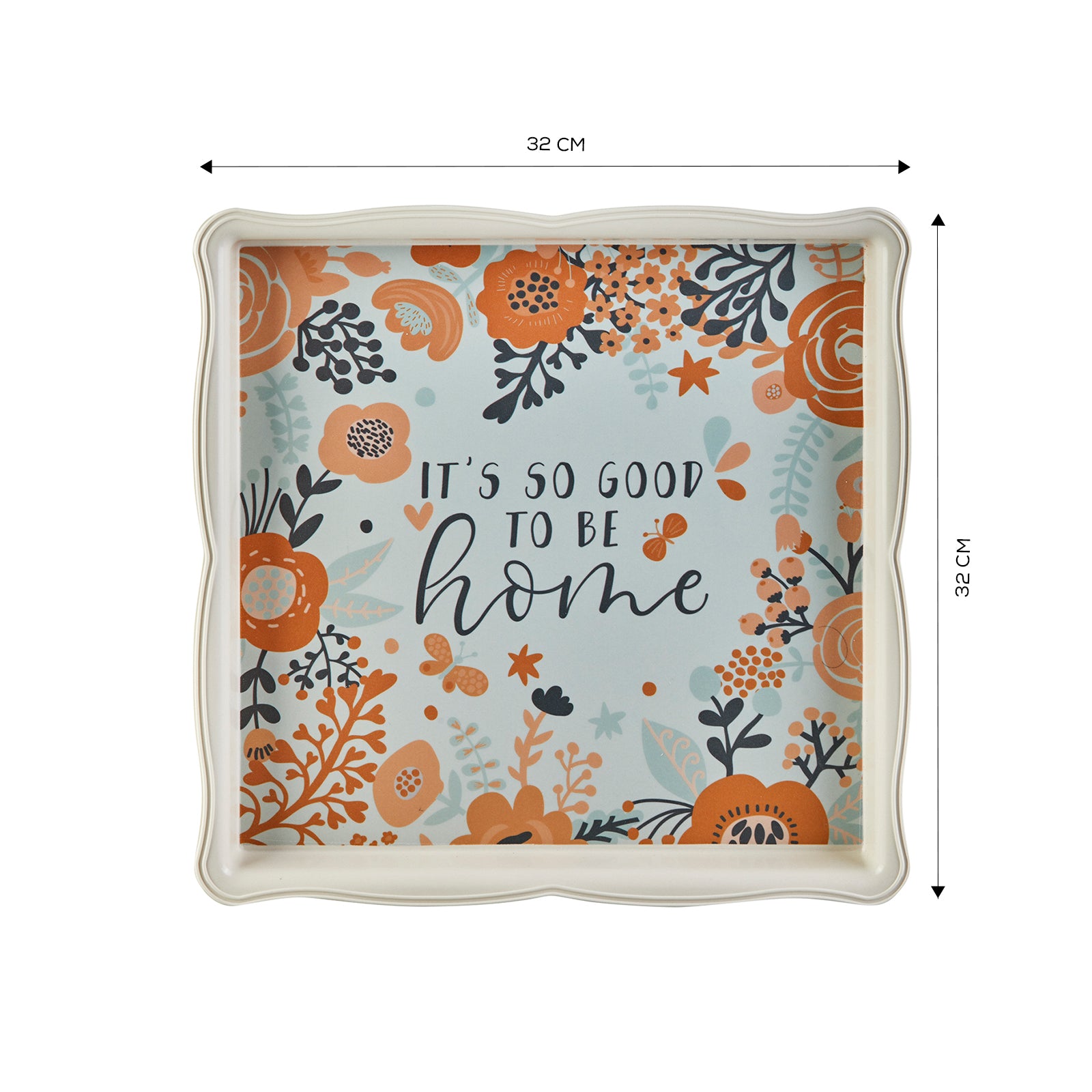 Karaca Lavinia Square Tray 32 cm - Multicolor