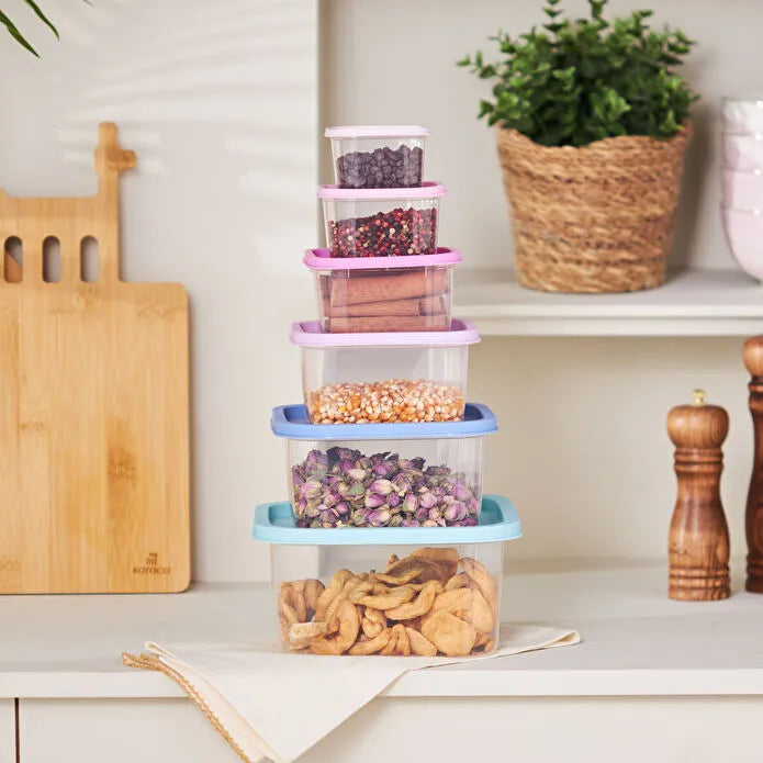 Karaca Dora Purple 6 Piece Storage Container-Multicolor
