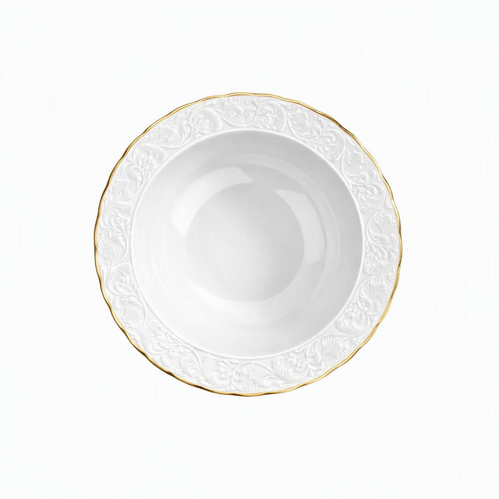 Kutahya Bowl Bone Porcelain 16 cm - Gold Flower