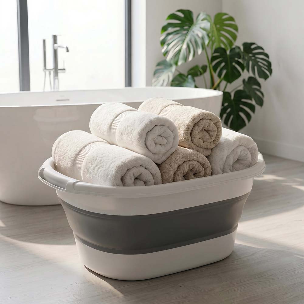 Dunya Plastic Bucket 12L+ Basket 38L - Gray