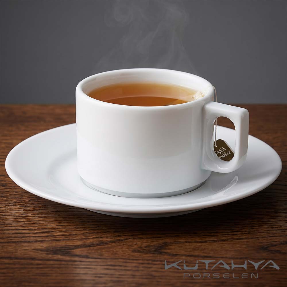 Kutahya Round Porcelain Mug 180ML - White