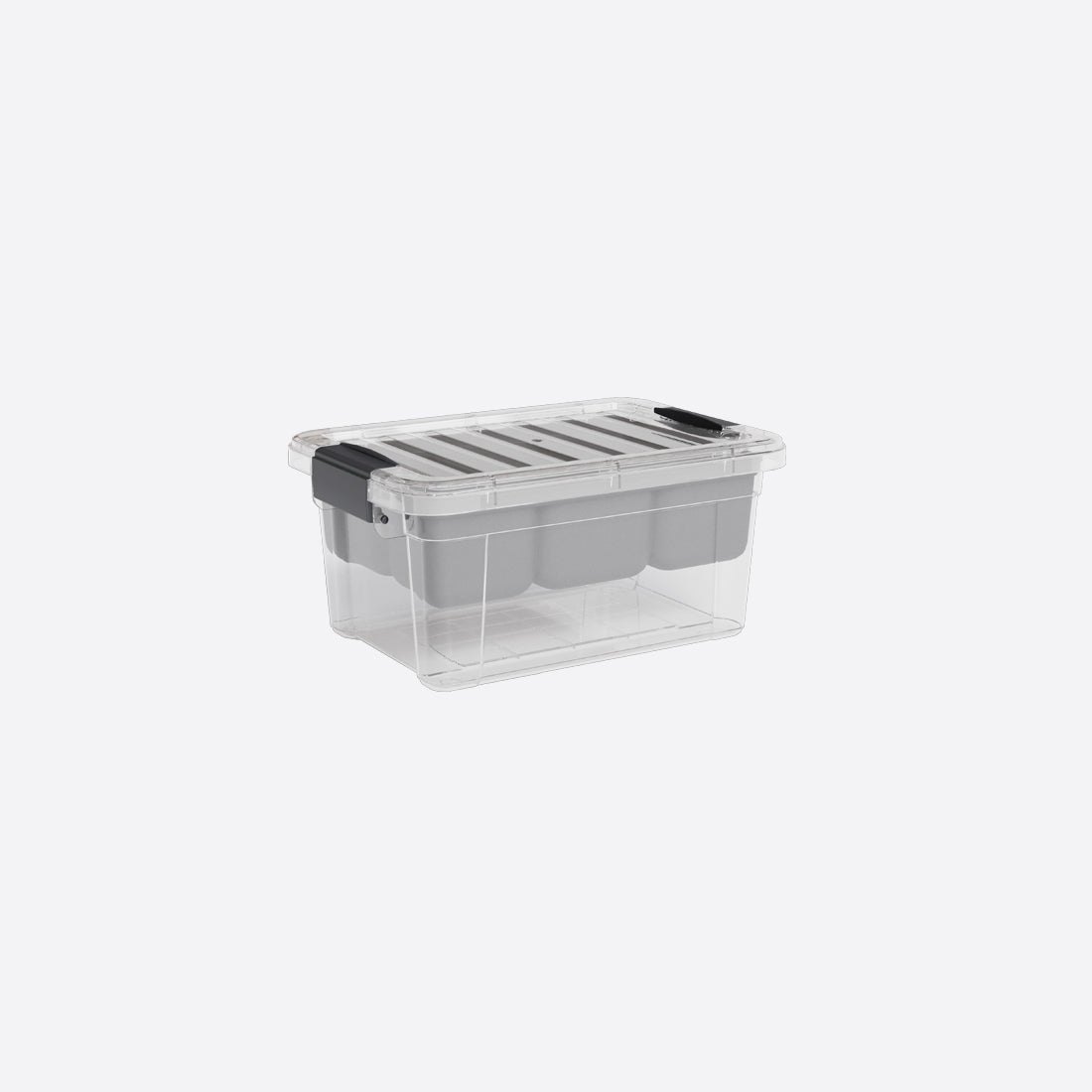 Dunya Lock & Keep Plastic Storage Box With Organizer 1,75 L - Transparent