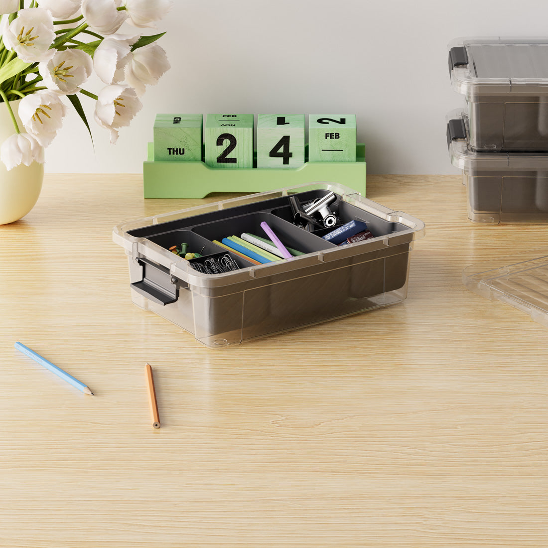 Dunya Lock & Keep Plastic Storage Box 2,2 L - Transparent