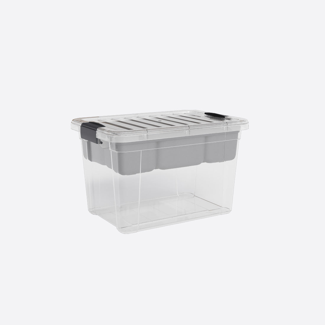Dunya Lock & Keep Plastic Storage Box With Organizer 4,5 L - Transparent