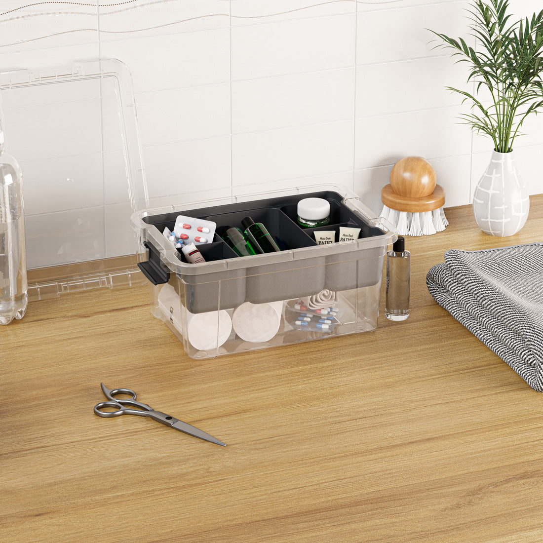 Dunya Lock & Keep Plastic Storage Box 4.25 L - Transparent