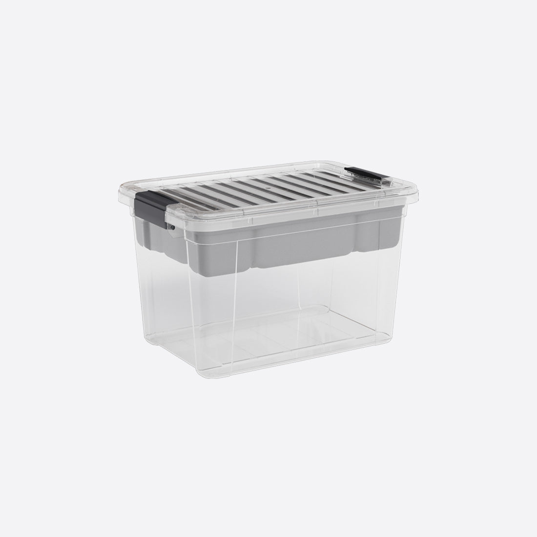 Dunya 8,25 lt Lock&Keep Storage Box With Organizer -Transparent
