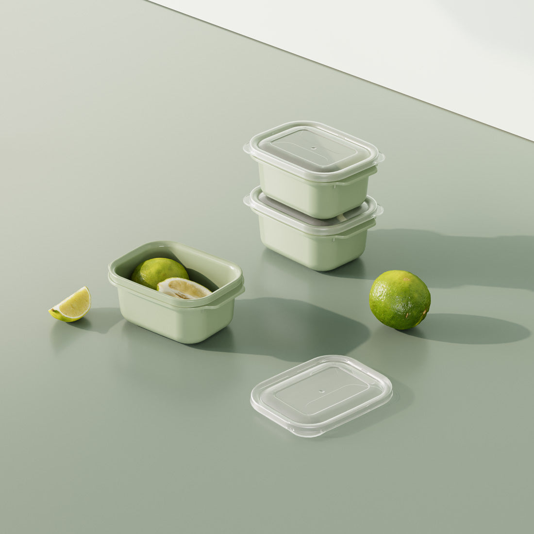 Dunya Easy Keep Plastic Storage Container 3 Pcs (3 x 500 ml) Rectangular Set