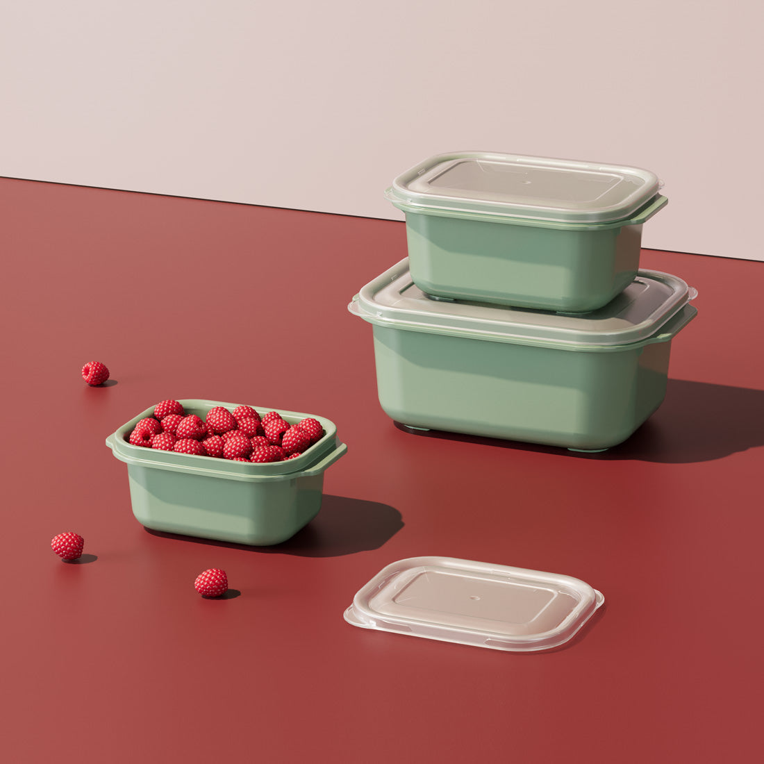 Dunya Easy Keep Plastic Storage Container 3 Pcs (500 x 1000 x 2000 ml) Rectangular Set