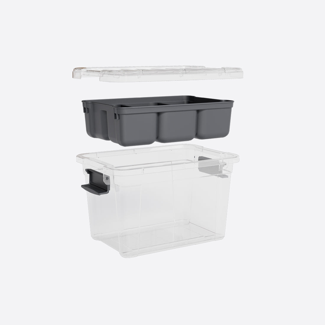Dunya Lock & Keep Plastic Storage Box 2,25 L -Transparent