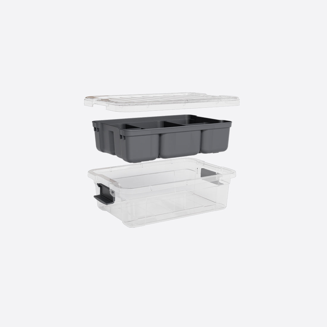 Dunya Lock & Keep Plastic Storage Box 2,2 L - Transparent