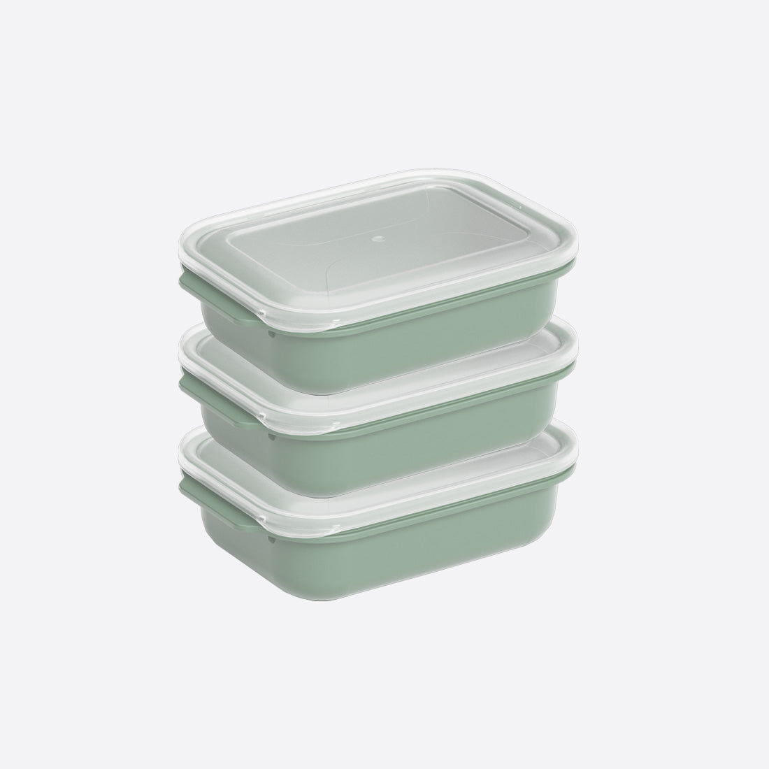 Dunya Easy Keep Plastic Storage Container 3 Pcs (3 x 1300 ml) Rectangular Set