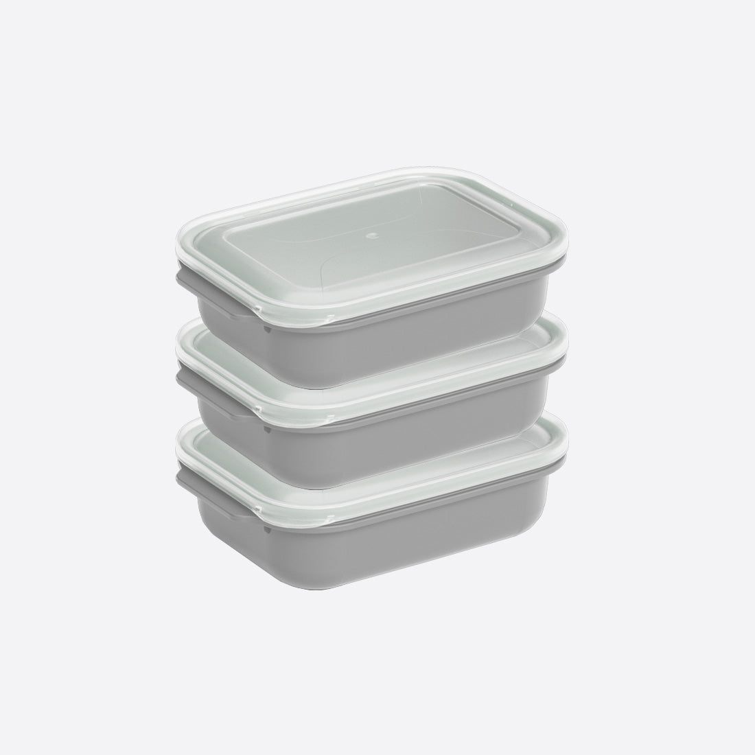 Dunya Easy Keep Plastic Storage Container 3 Pcs (3 x 1300 ml) Rectangular Set