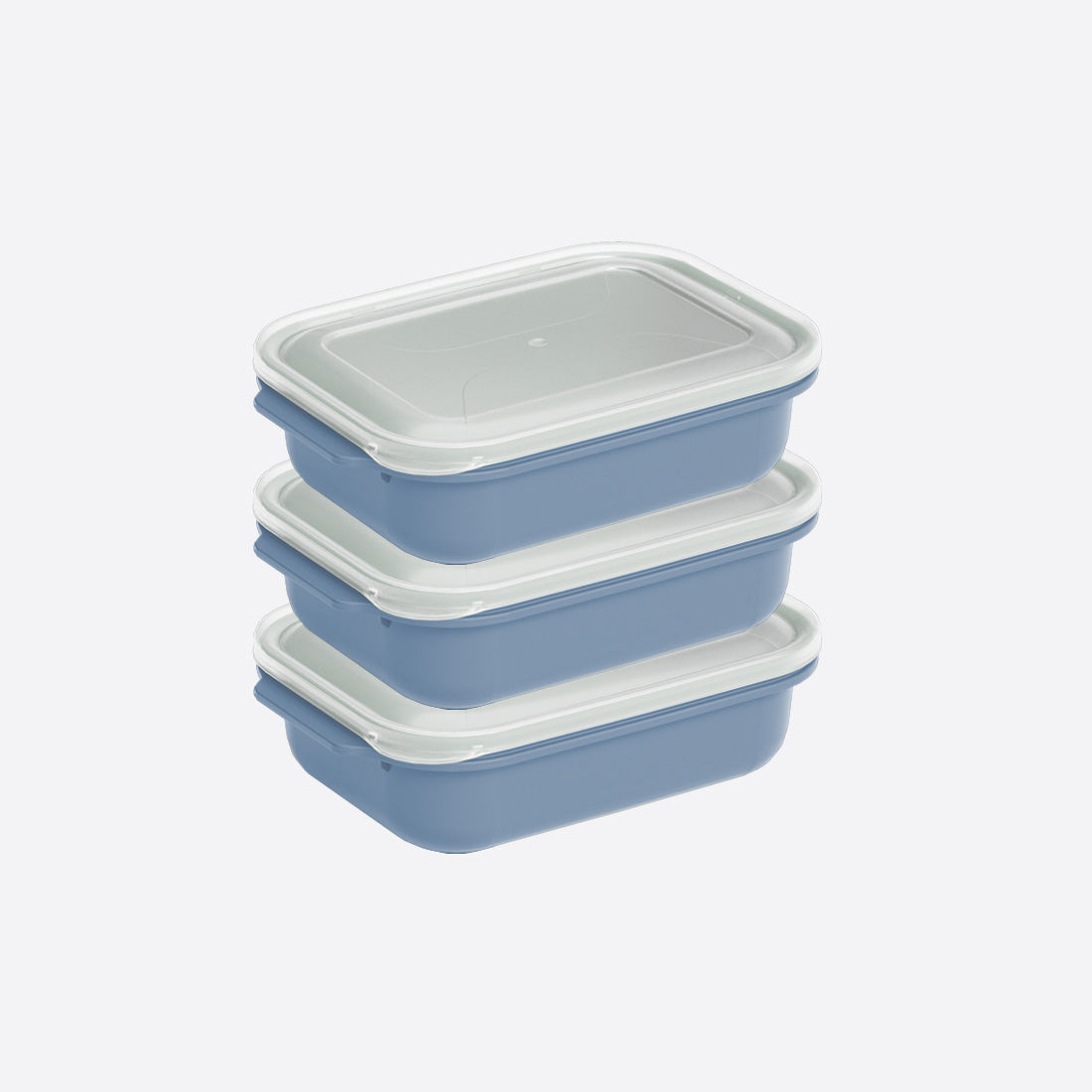 Dunya Easy Keep Plastic Storage Container 3 Pcs (3 x 1300 ml) Rectangular Set