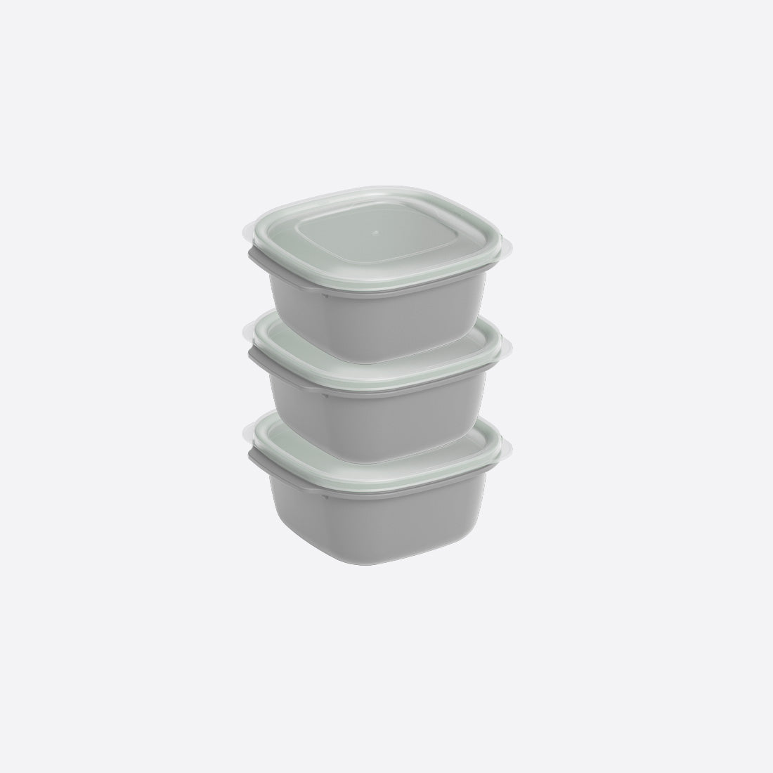 Dunya Easy Keep Plastic Storage Container 3 Pcs (3 x 1100 ml) Square Set
