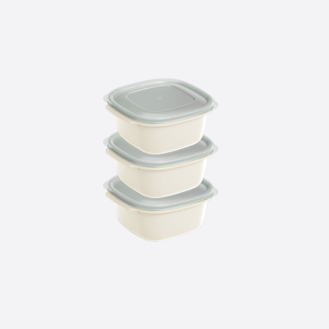 Dunya Easy Keep Plastic Storage Container 3 Pcs (3 x 1100 ml) Square Set
