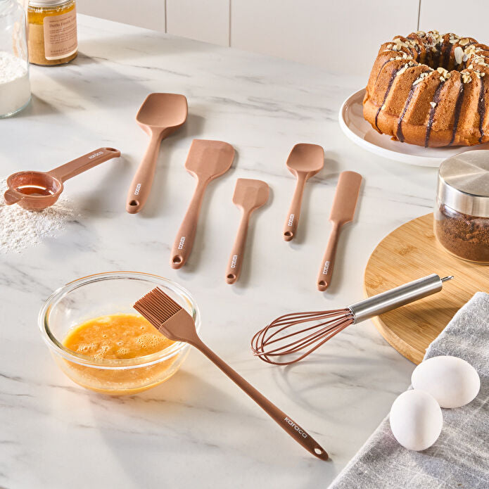 Karaca Bloom 8-Piece Silicone Serving Set - Beige