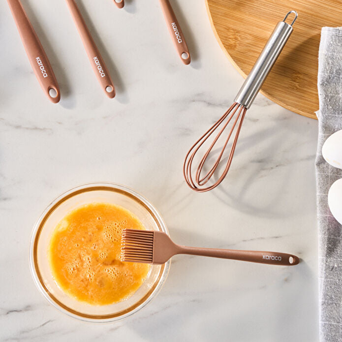 Karaca Bloom 8-Piece Silicone Serving Set - Beige