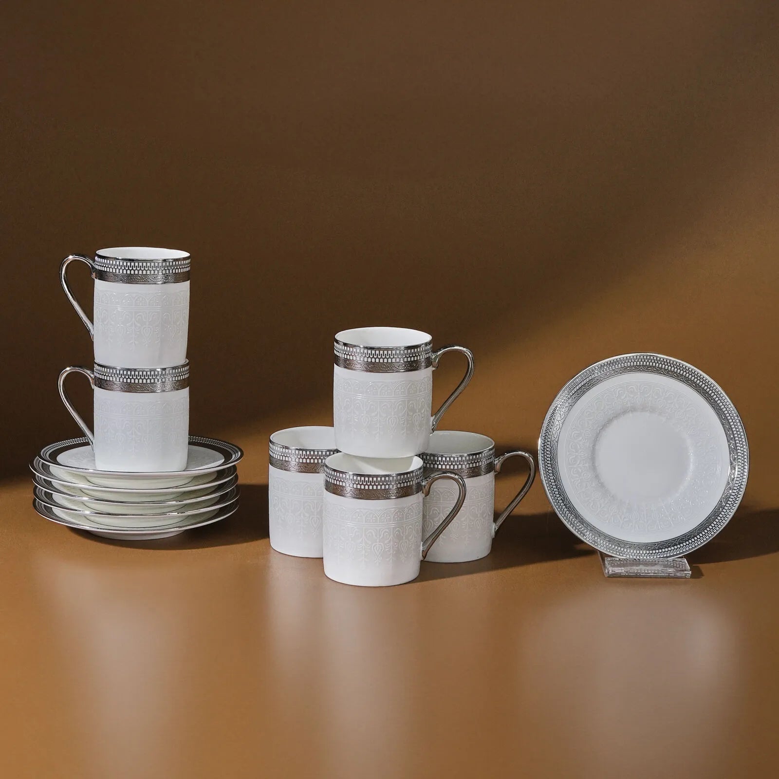 Karaca Royal Bone Kate 6-Piece Coffee Cup Set 90 ml -Multicolor
